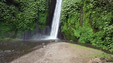 Waterfall base hover Stock Footage 329881888