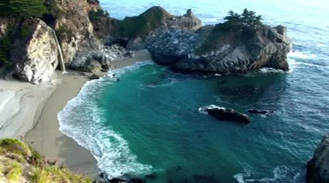 Waterfall Beach Video stock 10595386