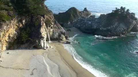 Waterfall Beach Video stock 10595410