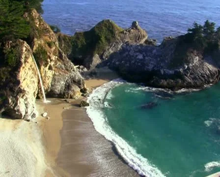 Waterfall on beach V9 - PAL Stock Footage 10721508