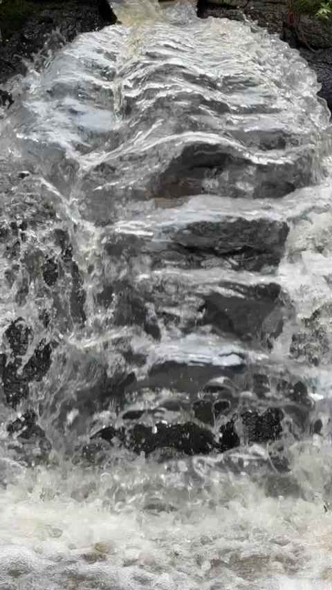 A waterfall with a beautiful effect Stock Footage 309136660