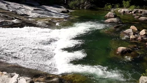 Waterfall with Beautiful Green Water Stock Footage 242024936