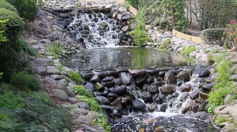 Waterfall in beautiful Spring Stock-Footage 3882690