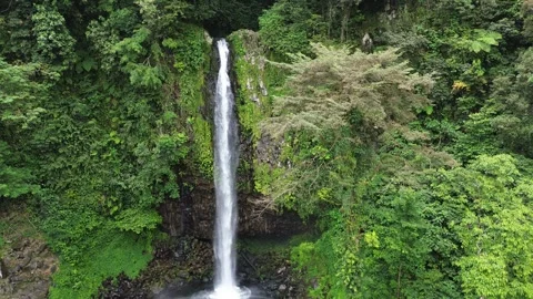 Waterfall Beside the Road Stock Footage 258736309