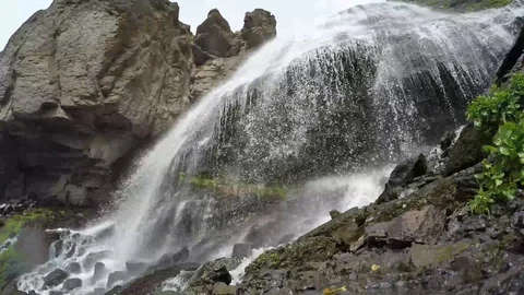 Waterfall from big mountain Stock Footage 118647897