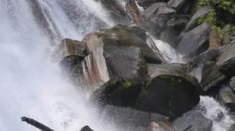 Waterfall big rocks Stock Footage 50562477