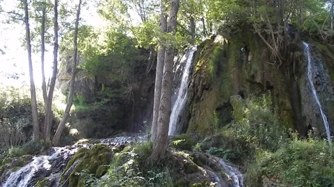 The waterfall Bigar on the Stara Planina mountain Stock Footage 134950467