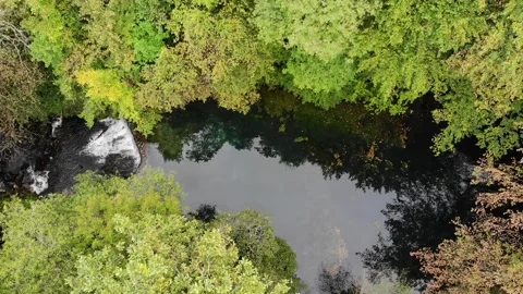 Waterfall  a bird's eye view, 스톡 동영상 258021973