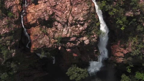 Waterfall Birdseye View Drone 스톡 동영상 151261674