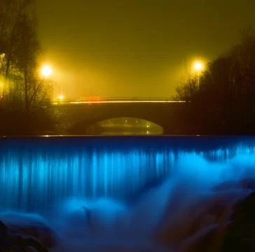 Waterfall in blue Stock Photos