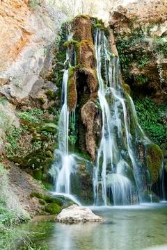 Waterfall in Bogarra, Spain Stock Photos