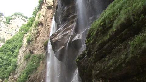 Waterfall. Bottom view Stock Footage 40401633