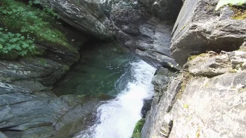 Waterfall in the break of rocks. Ural mountains. Stock-Footage 269562848