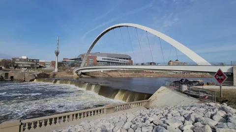 Waterfall at the bridge Stock-Footage 236484974