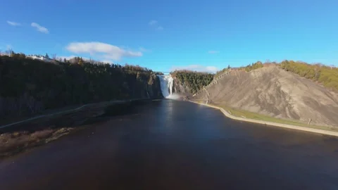 Waterfall from bridge view Stock Footage 320649543