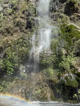 Waterfall bright sky Stock-Fotos