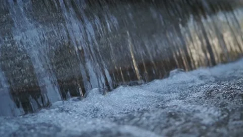 Waterfall on the brook Stock Footage 204980633