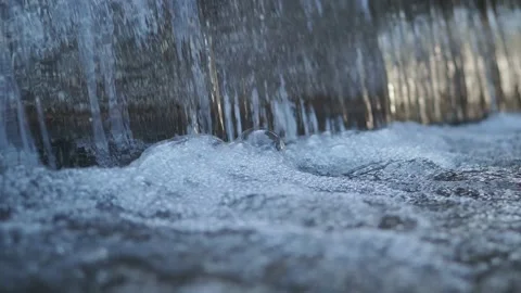 Waterfall on the brook Stock Footage 204980675