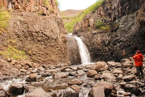 Waterfall on Bucharama. Stock-Fotos