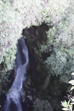 Waterfall called Buraco do Padre in Ponta Grossa, Parana, Brazil Stock Photos