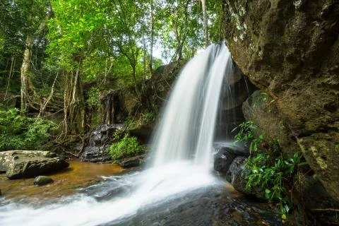 Waterfall in cambodia Stock Photos