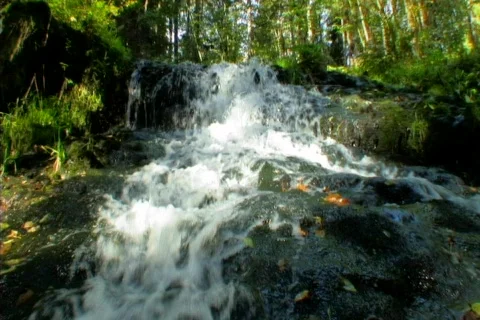 Waterfall into camera Stock Footage 87287