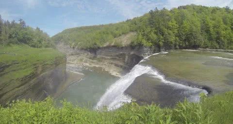 Waterfall in canyon Stock Footage 23916950