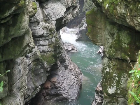 Waterfall in the canyon Stock Footage 78653806