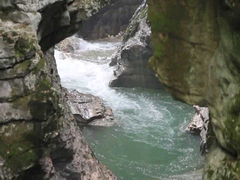 Waterfall in the canyon Stock Footage 78653819
