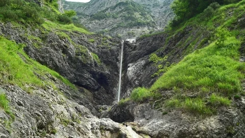 Waterfall in a canyon in the mountains Stock-Footage 211513531