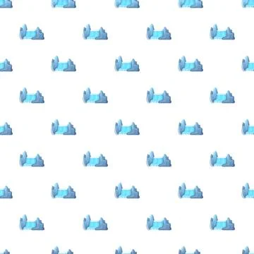 Waterfall cartoon seamless pattern showing nature landscape flow 스톡 일러스트