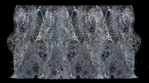 Waterfall Cascade, An artistic, high-speed capture reveals the intricate beauty  Stock Footage 313360437