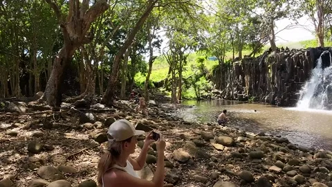 Waterfall cascade leon Stock Footage 293203651