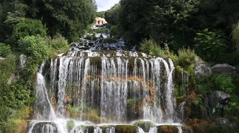 Waterfall in Caserta, Naples Stock Footage 46052019