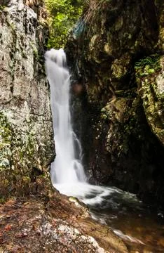 Waterfall in the Castle in the Clouds Stock Photos