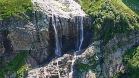 Waterfall in Caucasian Mountain.  Stock Footage 164347777