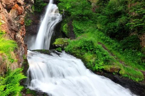 Waterfall of Cavalese Stock Photos