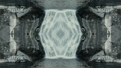 "Waterfall ceremony #2" VJ loop natural geometry Stock Footage 319924758