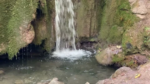 Waterfall in the Cerezuelo river as it passes through Cazorla, Spain Stock Footage 152740598