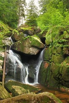 Waterfall at Cernem Potoce Stock Photos