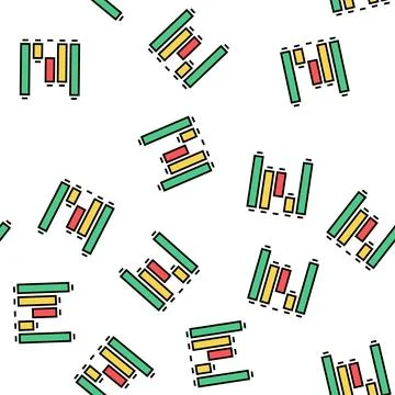 Waterfall chart vector seamless pattern Illustrazione stock