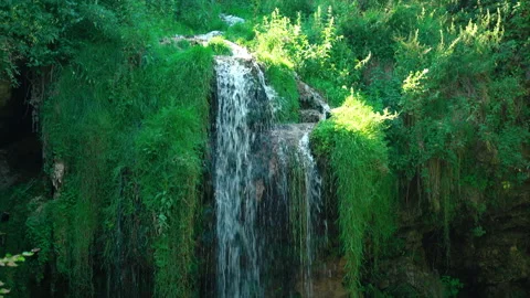 Waterfall In The City Park Stock Footage 146046703
