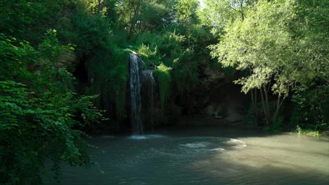 Waterfall In The City Park Stock Footage 146046757