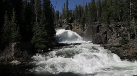 Waterfall on Clarks Fork River Stock-Footage 25627264