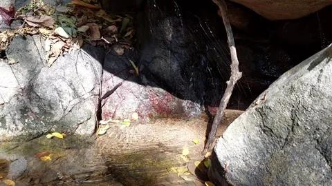 Waterfall, clear, sparkling, reflecting light Stock Footage 260856052