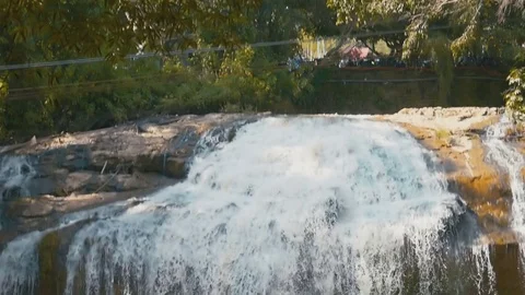 Waterfall with clear water Vídeo Stock 73566859