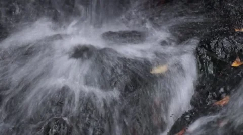 Waterfall Close Up Stock Footage 48457357