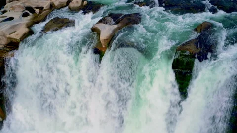 Waterfall close up Stock Footage 155464326