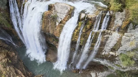 Waterfall close up in nature Video stock 239266655