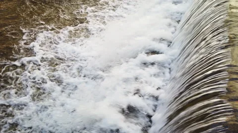 Waterfall in close-up of a river Stock Footage 220121119